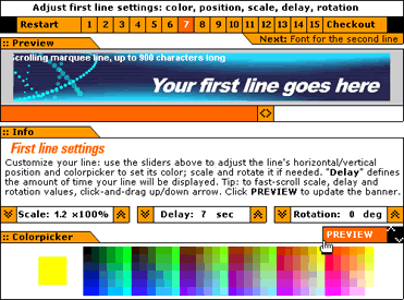 Pro Flash banner maker: controlling your text appearance