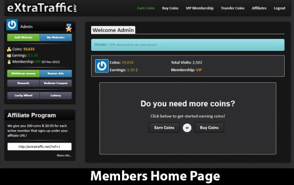 User Home Page