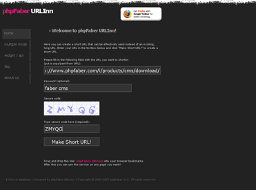 phpFaber URLInn Front-End