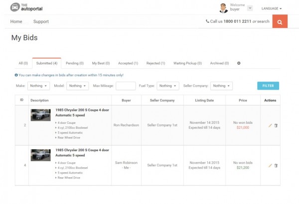 Buyer Account View