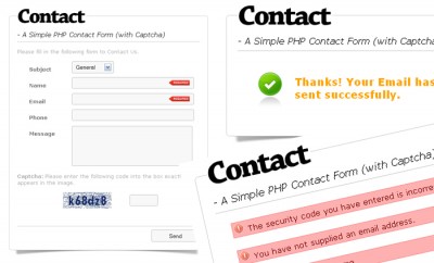 Simple PHP Contact Form (with Captcha)