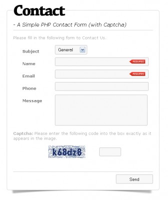 PHP contact form